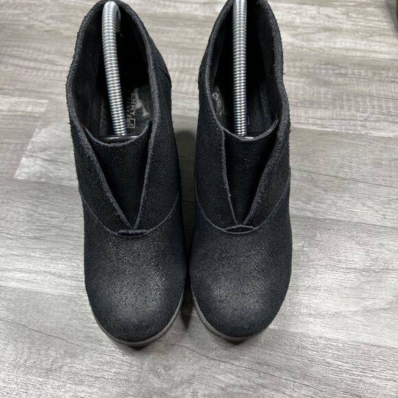 Sperry Top Sider Women's Harlow Brook Wedge Boot Bootie Black Suede Size 7 - Picture 5 of 9